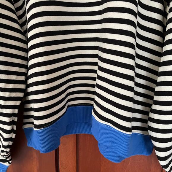Free People We the Free Sweatshirt Striped Oversized Crewneck Size Medium - Picture 5 of 12